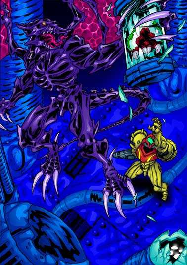 Super Metroid Ridley Stealing the Baby