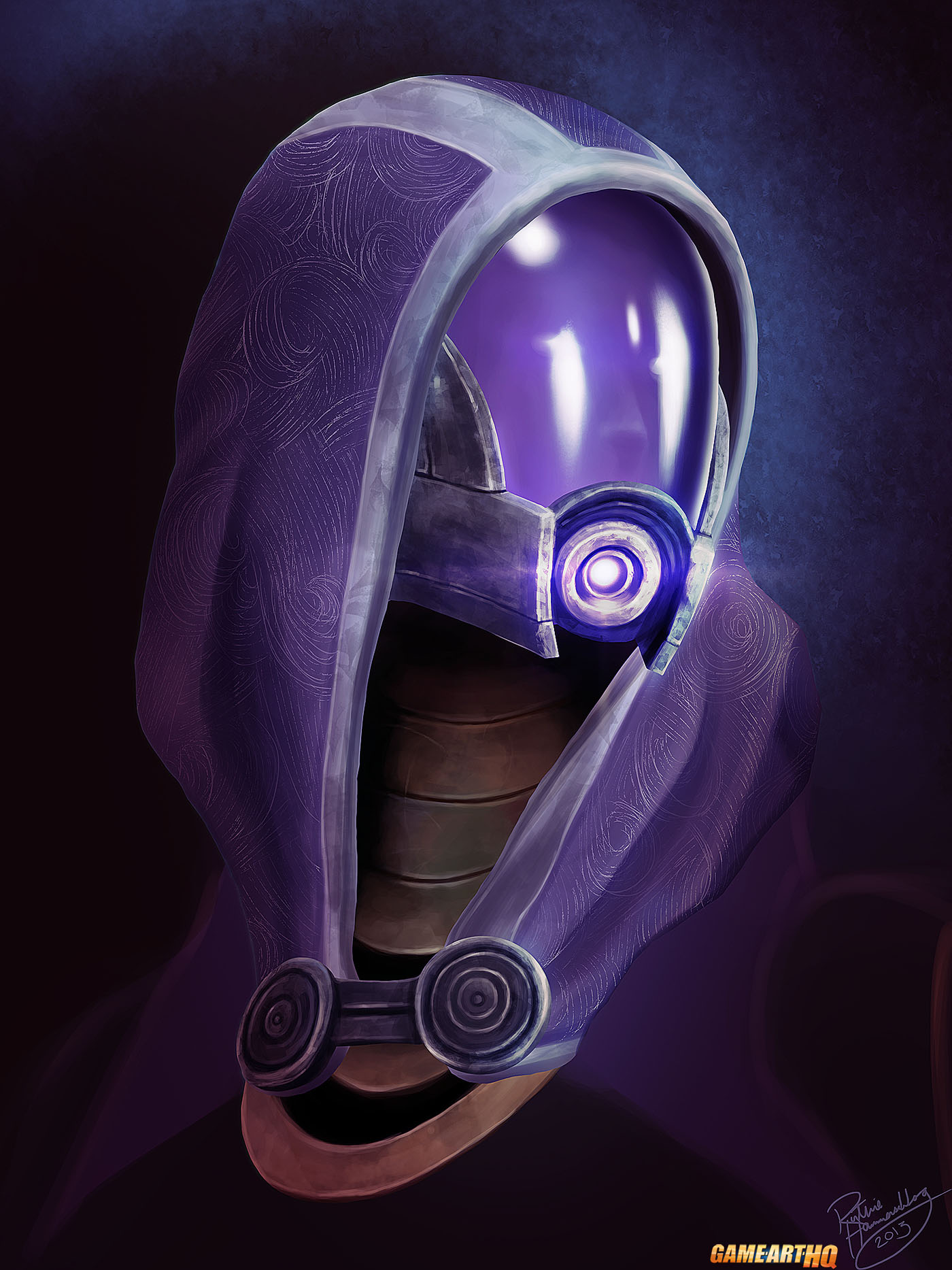 Tali'Zorah vas Normandy by Ruthie Hammerschlag Tali'Zorah vas Normandy Portrait Art Image