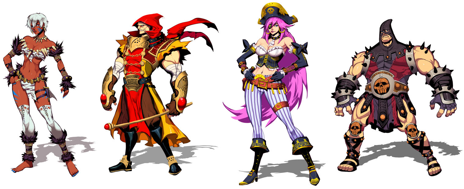 Ultra Street Fighter IV Elena Hugo Rolento Poison Costumes