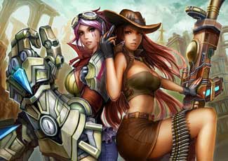 Vi and Caitlyn League of Legends Art