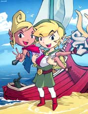 Wind Waker Zelda and Link