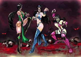 Zombie Mortal Kombat Fan Art Mileena Jade Kitana by Fadly Romdhani